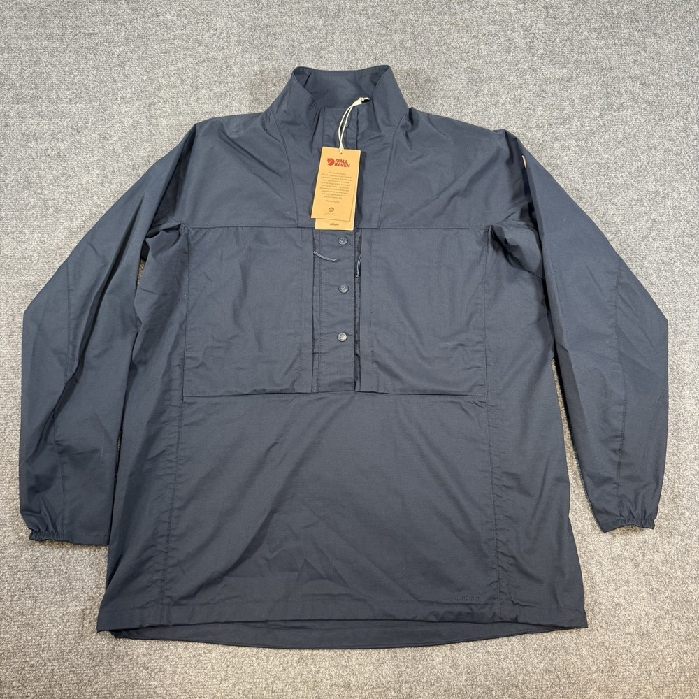 Fjallraven Abisko Hike Anorack‎ Jacket Womens M Navy Blue Hiking Outdoor New